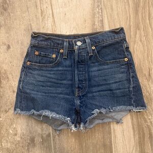 Dark Blue levis 501 Denim Shorts